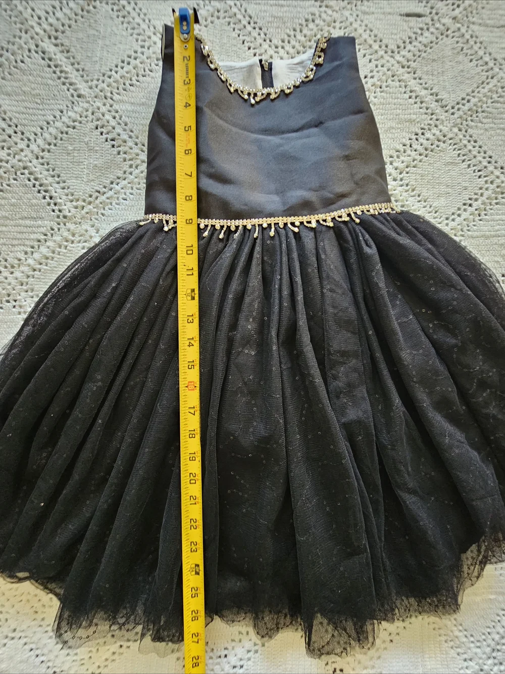 Black Sequin Tulle Party Dress Girls Formal Occasion